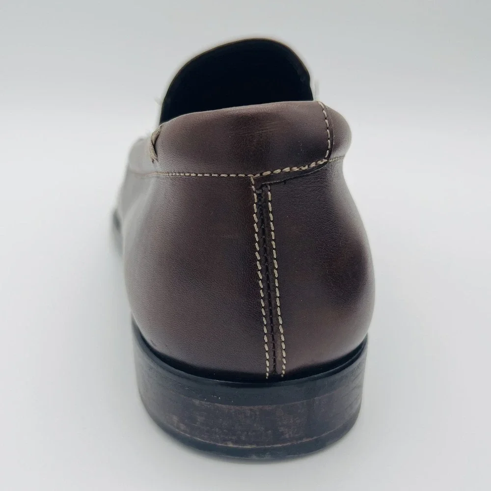 Gordon Rush Shane Men's Size 13 Brown Leather Casual Slip On Loafers Shoes